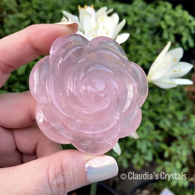 ROSE QUARTZ FLOWER - 6cm