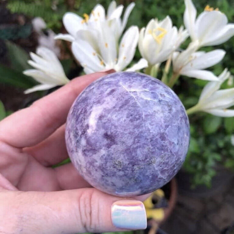 LEPIDOLITE SPHERE - 2.4&quot;