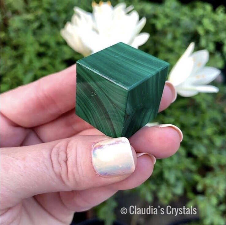 MALACHITE CUBE SPECIMEN - 2.4cm