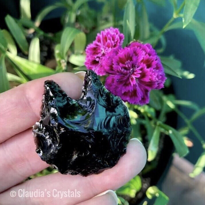 BLACK OBSIDIAN KITTY - 3.5cm