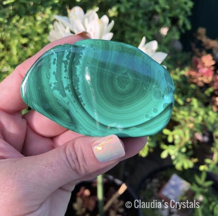 MALACHITE SLAB - 3.2&quot; - Amplifying, Abundance, Manifestation