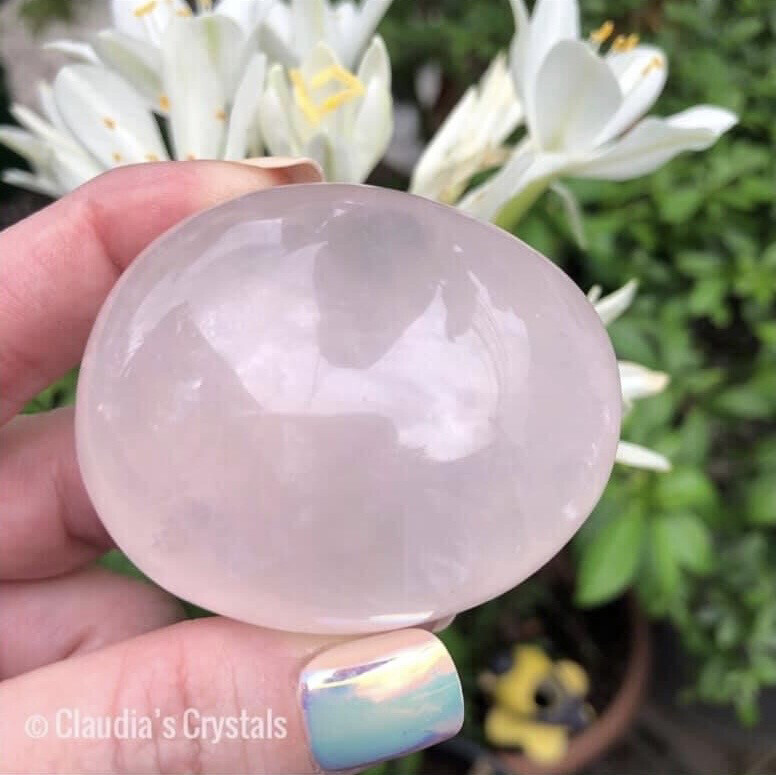 ROSE QUARTZ - PALM STONE - 6cm - Love, Peace, Comforting