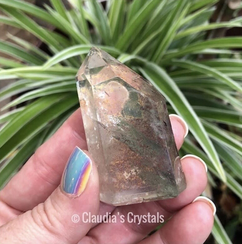 GARDEN QUARTZ - TOWER - Grounding, Transmutes Negativity, Spirituality