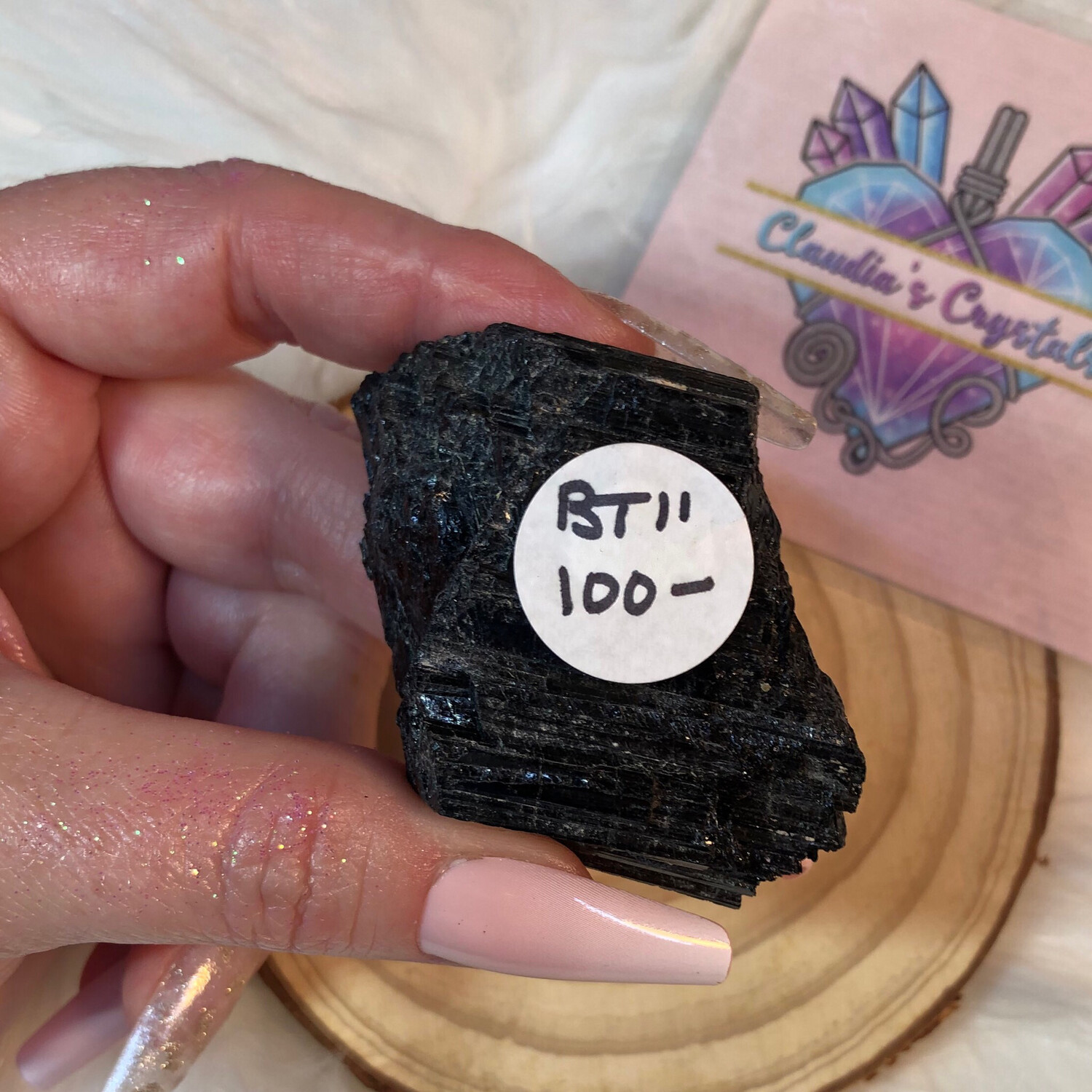BLACK TOURMALINE LOG - 4.5cm