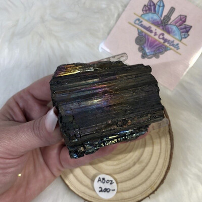 COBALT AURA BLACK TOURMALINE LOG - 6cm