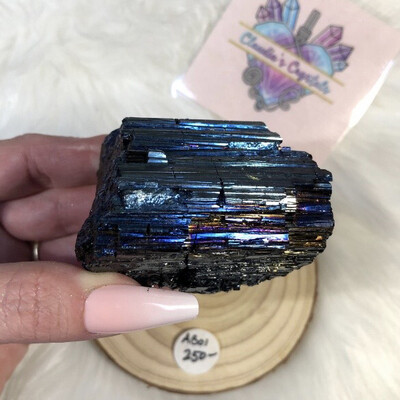 COBALT AURA BLACK TOURMALINE LOG - 6cm