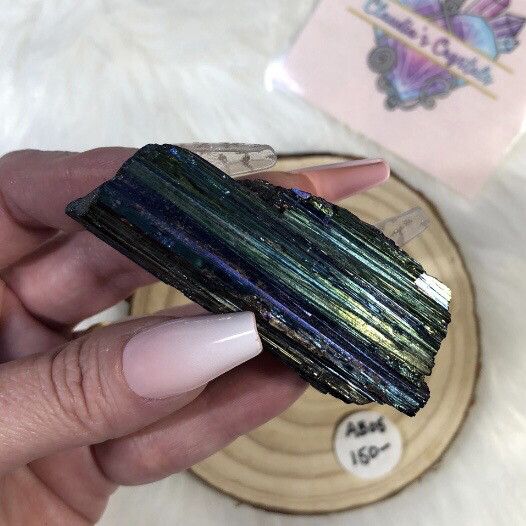 COBALT AURA BLACK TOURMALINE LOG - 6.3cm