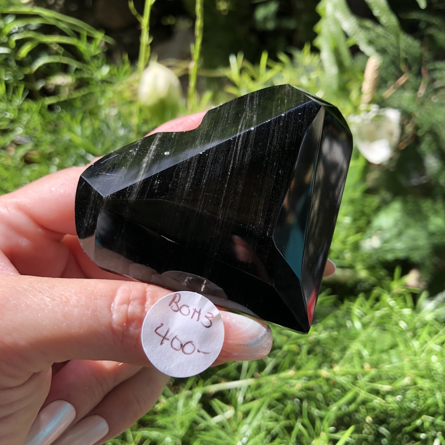 GOLD SHEEN OBSIDIAN FACETED HEART