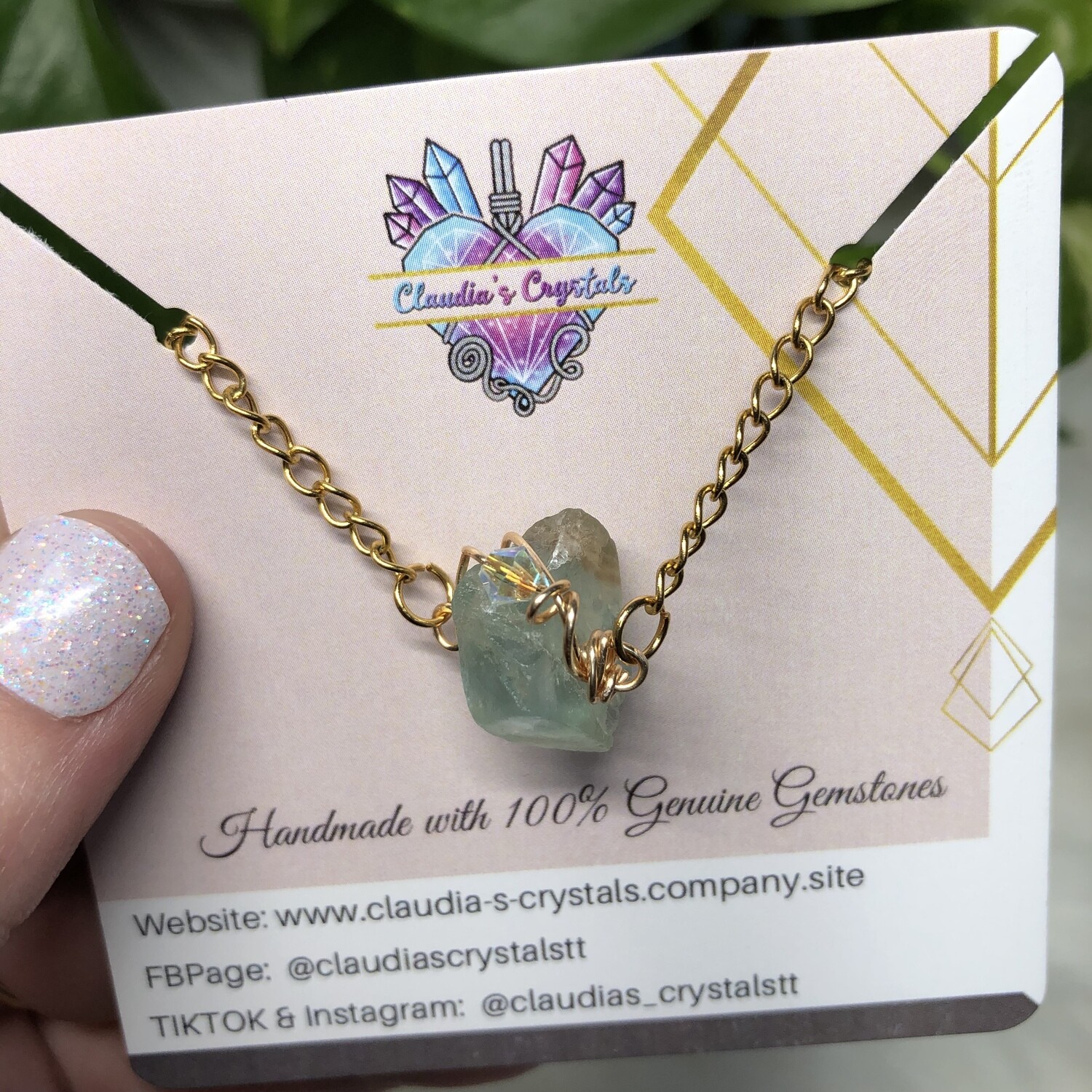 RAINBOW FLUORITE (Raw) - Adjustable Gemstone Bracelet - 7” Length