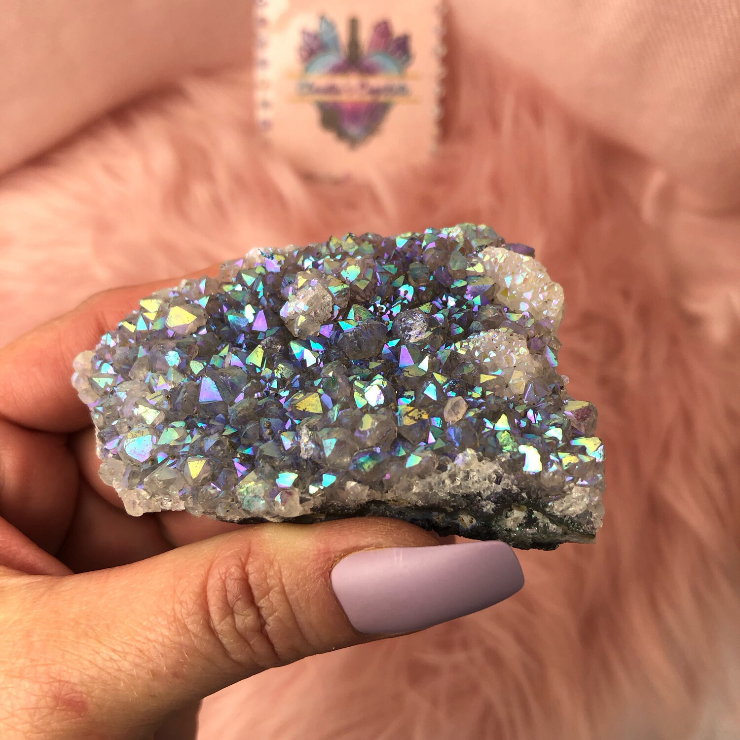 ANGEL AURA AMETHYST CLUSTER - AAC03