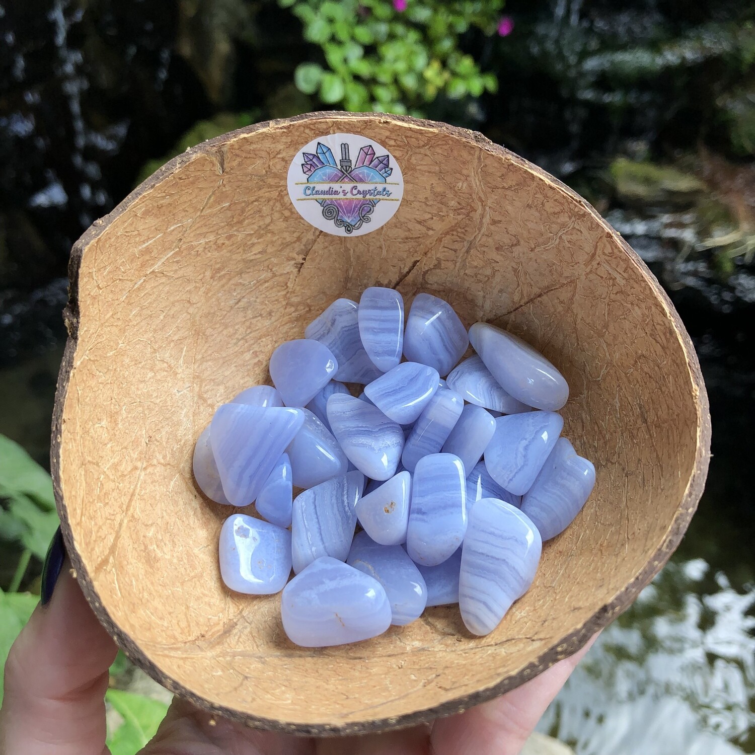 BLUE LACE AGATE - (Med)