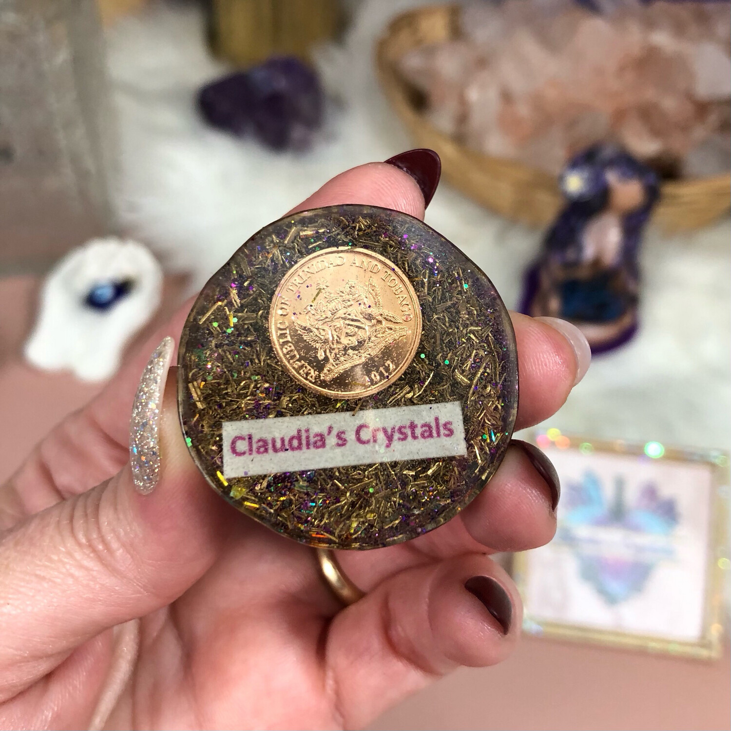 POCKET ORGONITE - Energy Filter - Raw Pink Kunzite