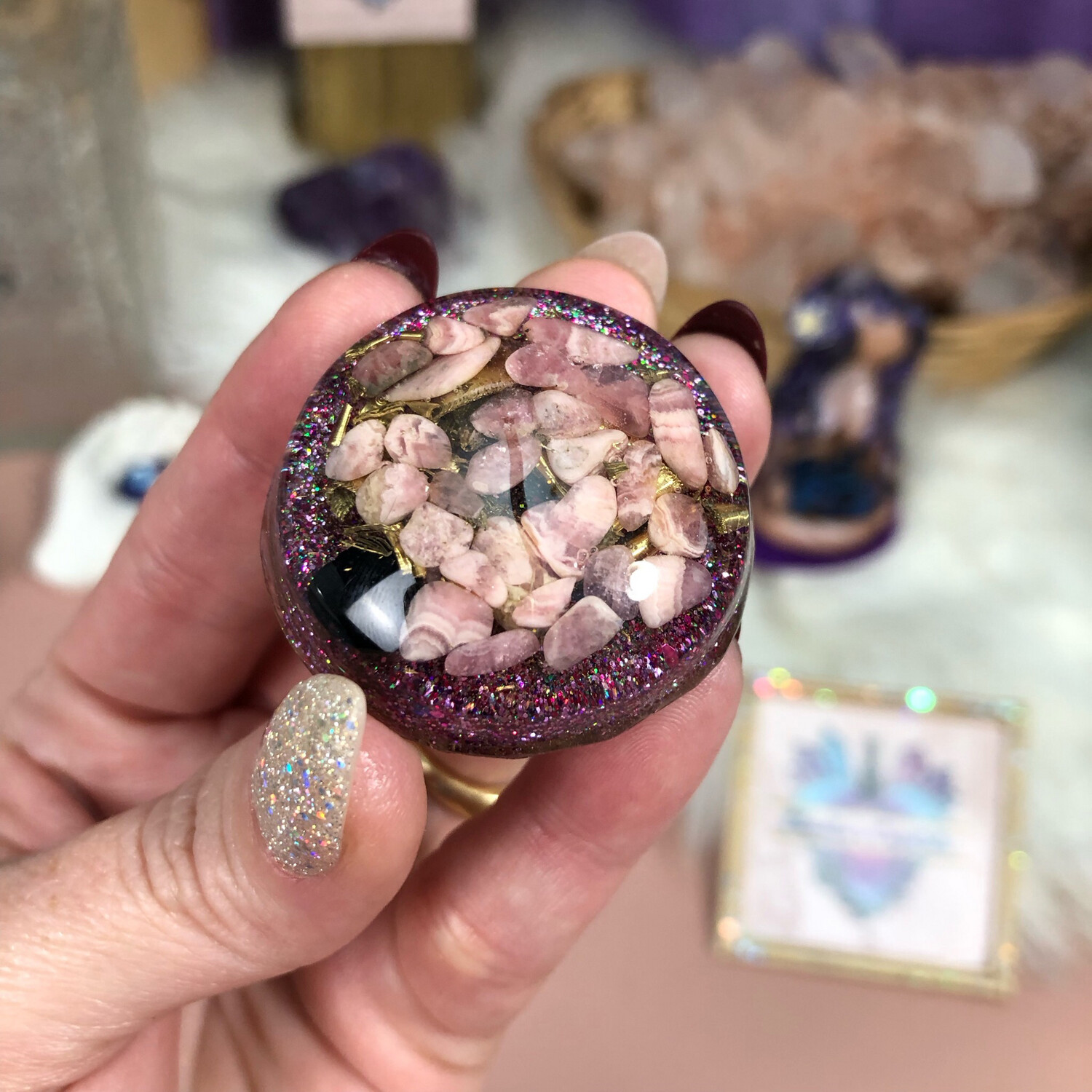 POCKET ORGONITE - Energy Filter - Rhodochrosite