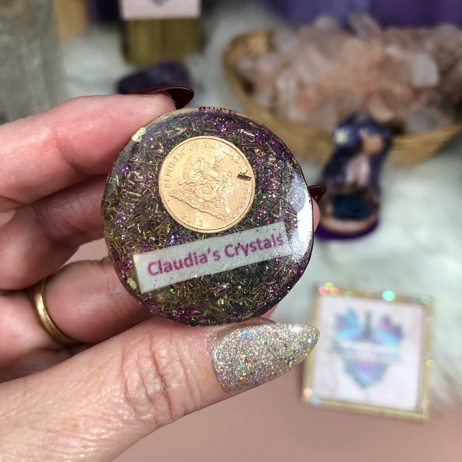 POCKET ORGONITE - Energy Filter - Rhodochrosite