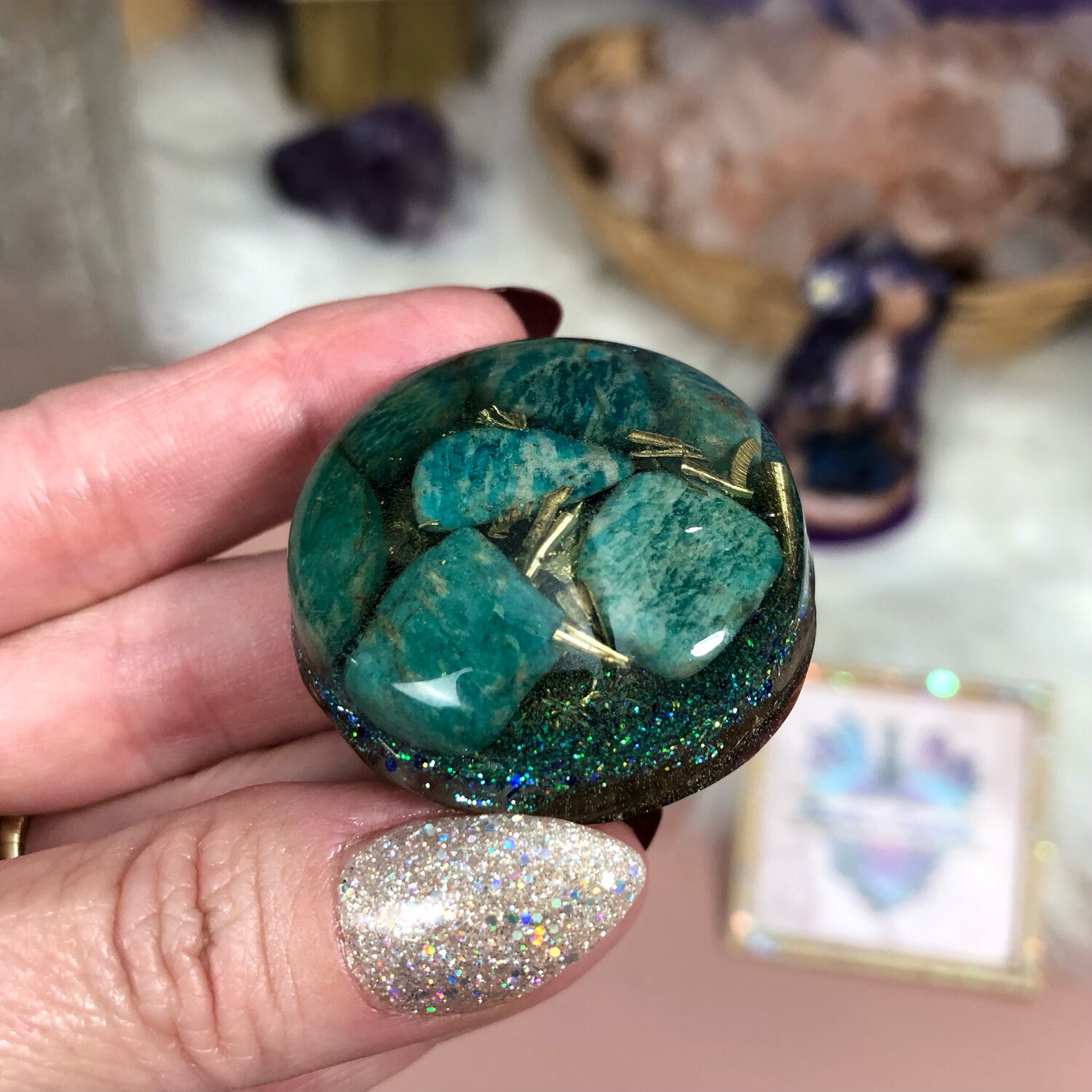 POCKET ORGONITE - Energy Filter - Russian Amazonite