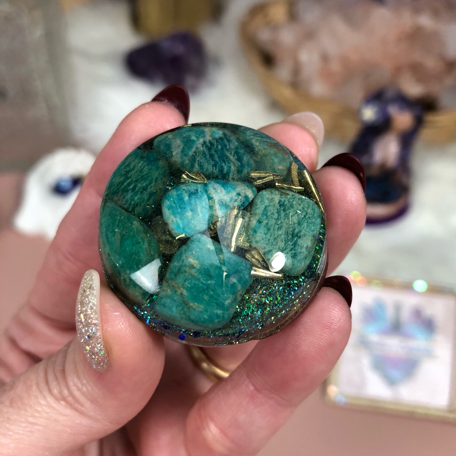 POCKET ORGONITE - Energy Filter - Russian Amazonite