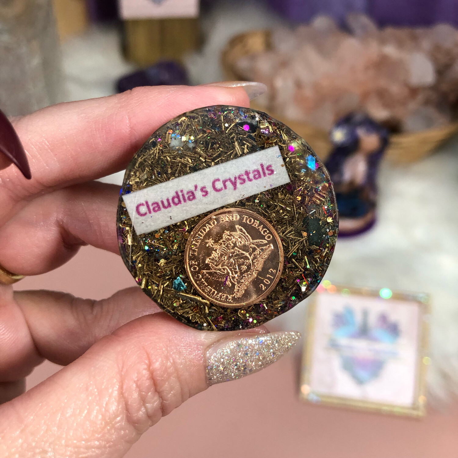 POCKET ORGONITE - Energy Filter - Raw Emerald