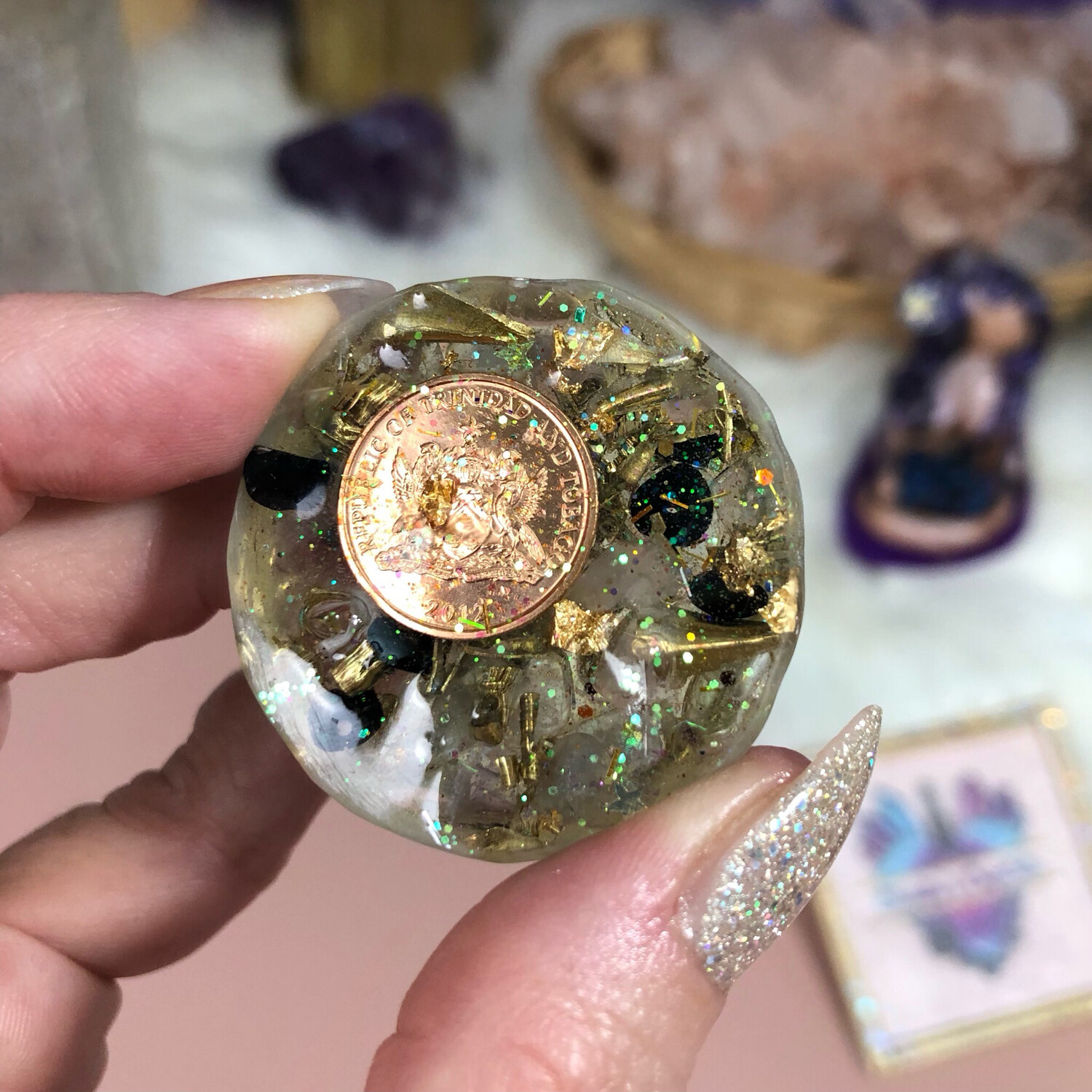 POCKET ORGONITE - Energy Filter - Rainbow Fluorite