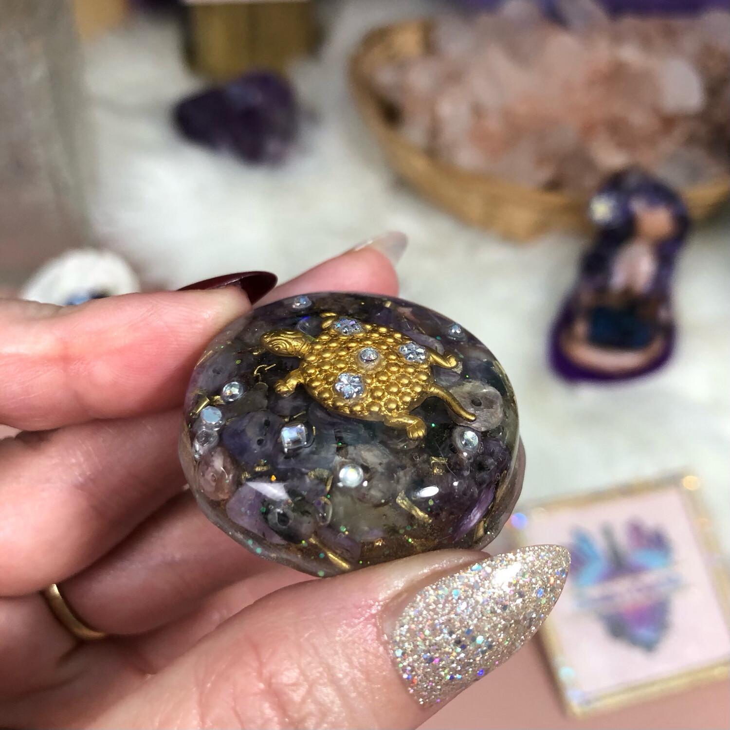 POCKET ORGONITE - Energy Filter - Charoite (only found In Russia)