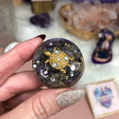POCKET ORGONITE - Energy Filter - Charoite (only found In Russia)