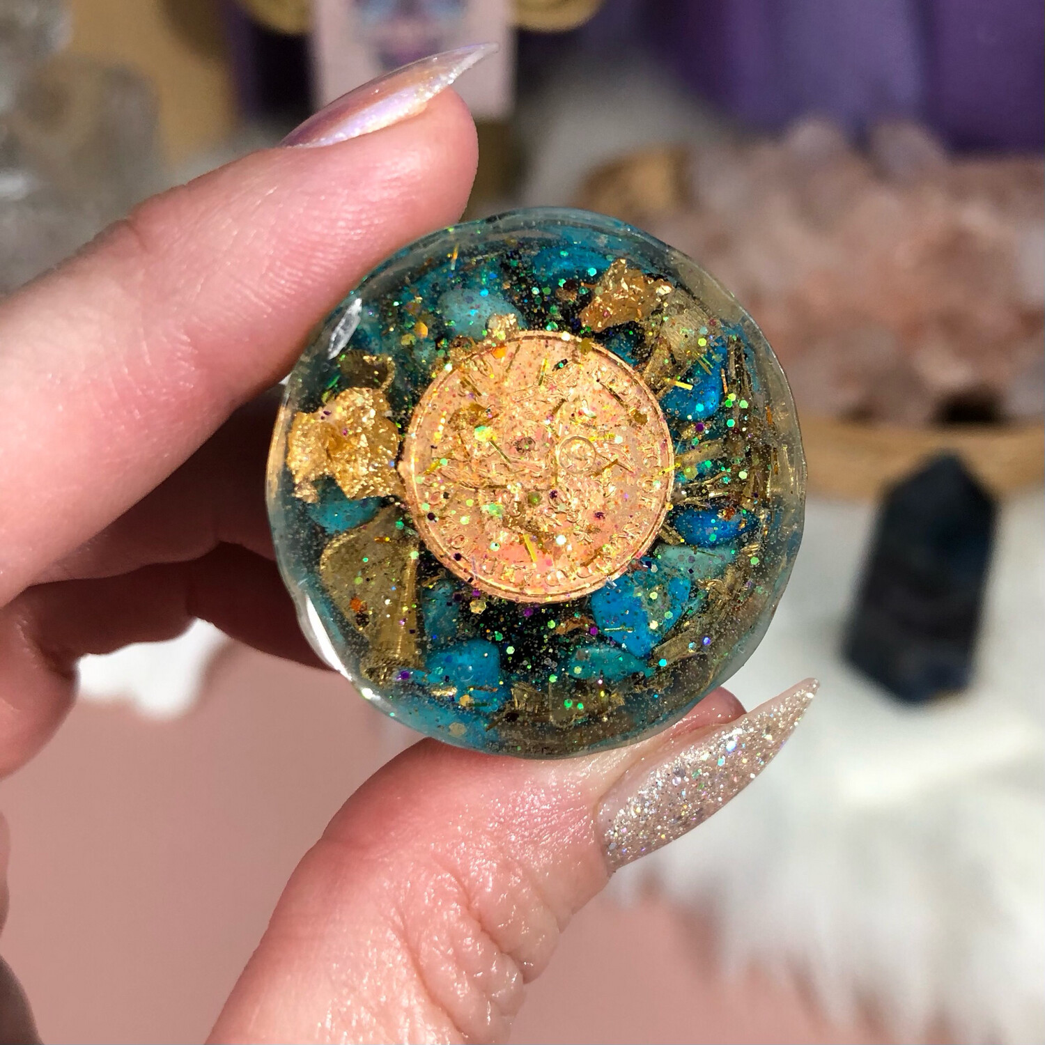 POCKET ORGONITE - Energy Filter - Blue Howlite