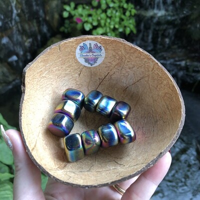 RAINBOW MAGNETIC HEMATITE - CUBE