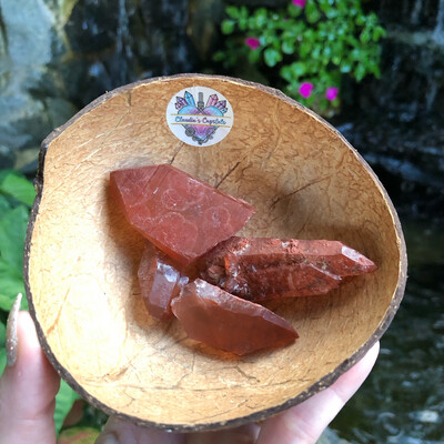 MOROCCAN RED DRAGON QUARTZ POINT - (Lg)