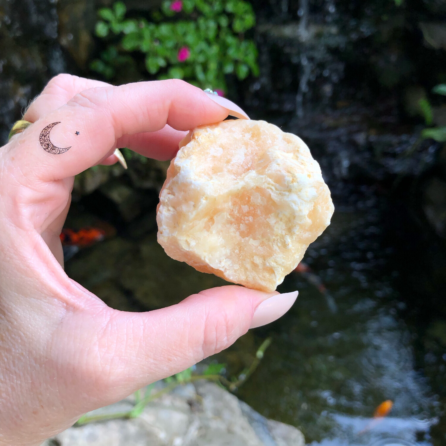 ORANGE CALCITE - PALM SIZED CHUNK