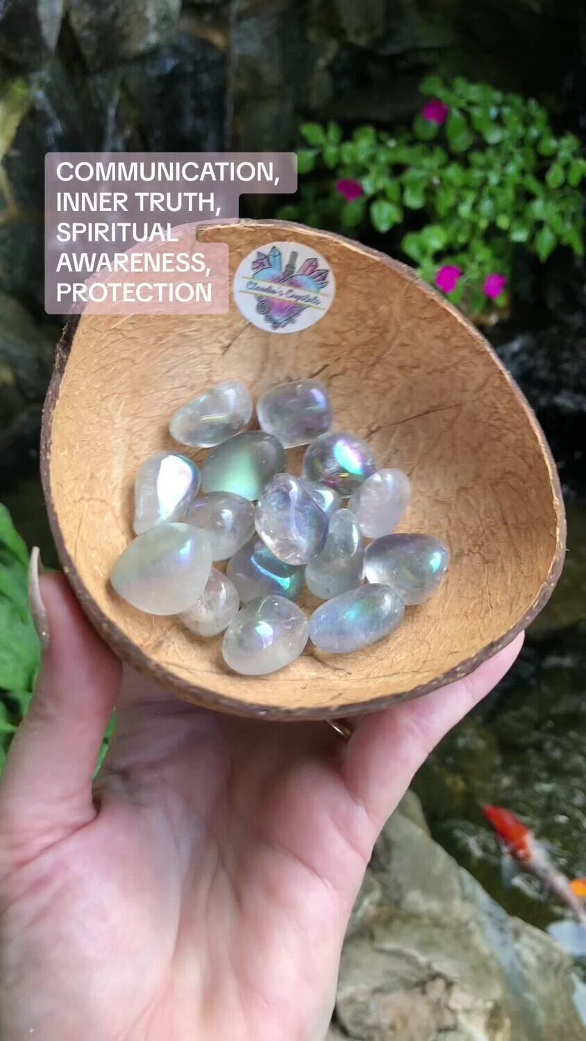 AQUA AURA QUARTZ - Tumbled Stone - Medium
