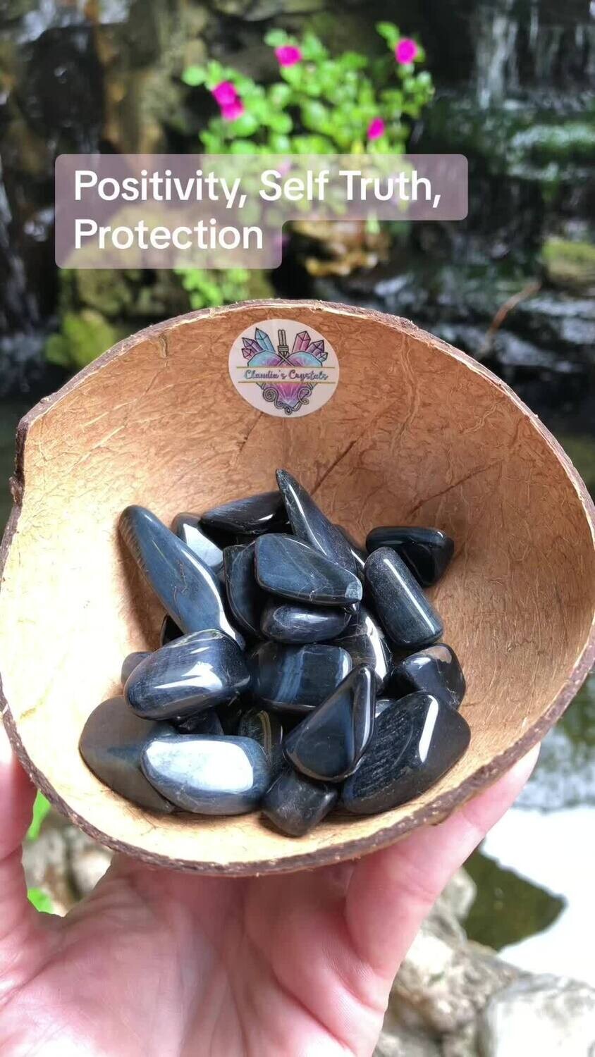 BLUE TIGER EYE - (Med)