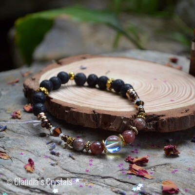 KASHGAR GARNET - Gemstone Stretch Bracelet