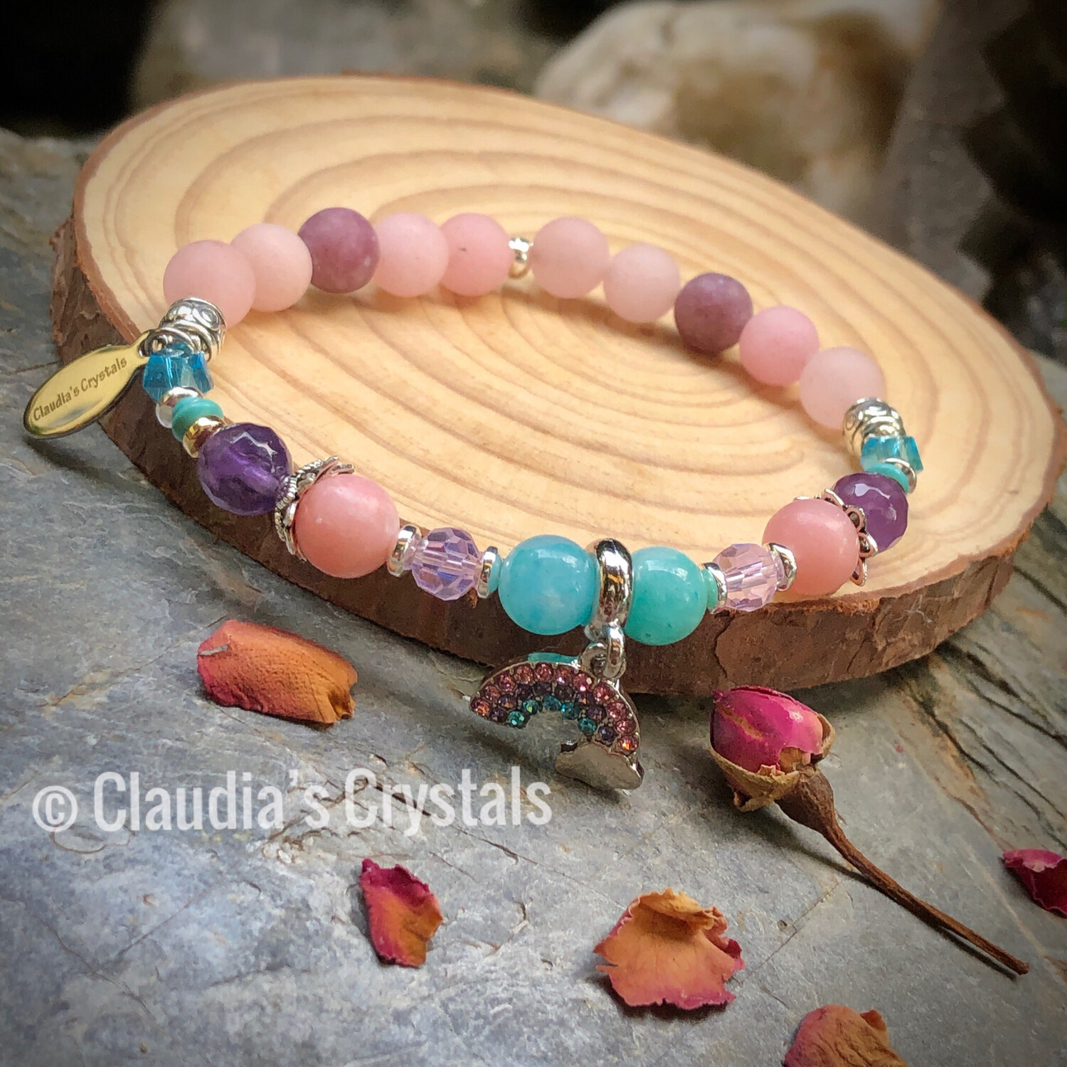 I LOVE MYSELF - Stretch - Gemstone Crystal Therapy Bracelet