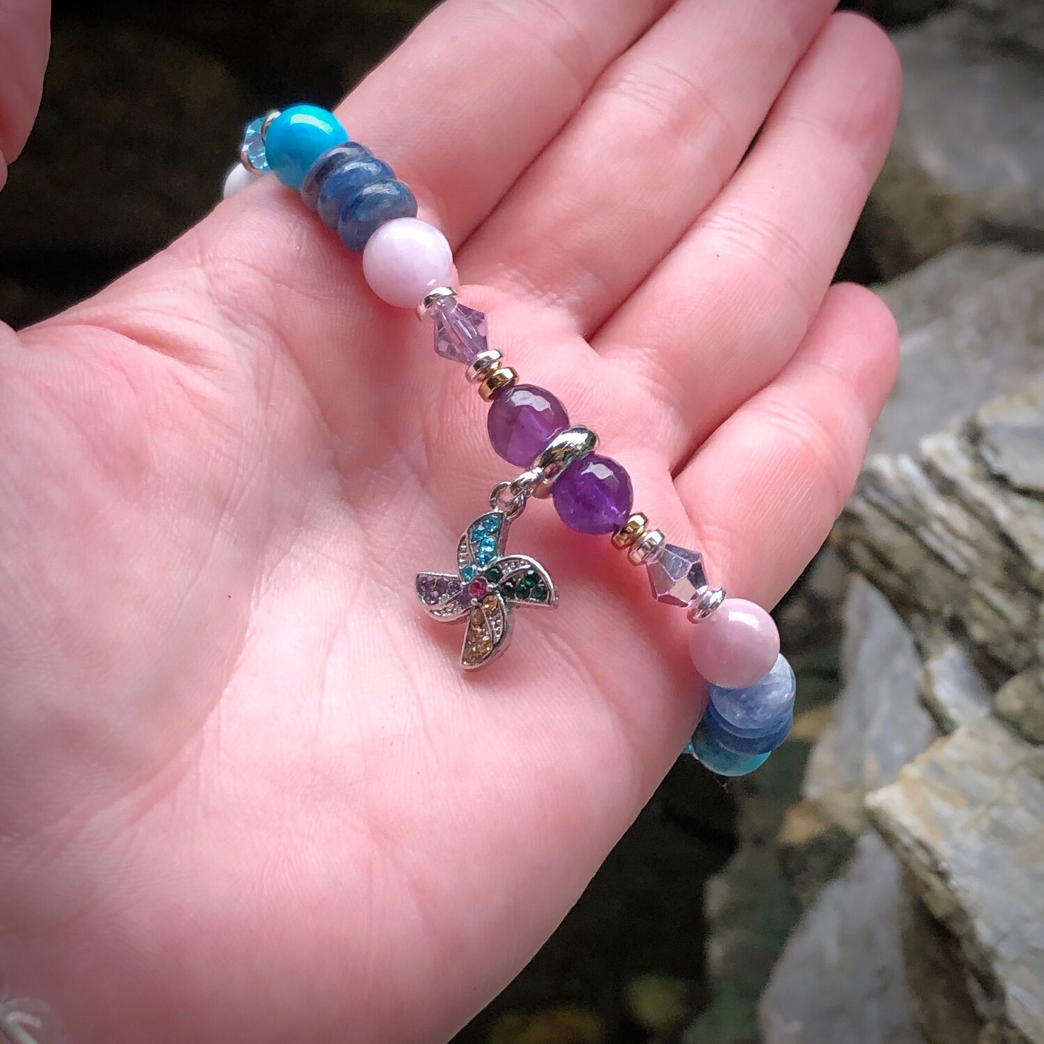 Charm Bracelet - LET’s EVOLVE - Pin Wheel Charm