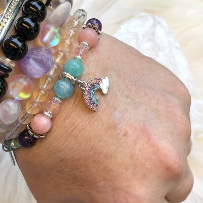 I LOVE MYSELF - Stretch - Gemstone Crystal Therapy Bracelet