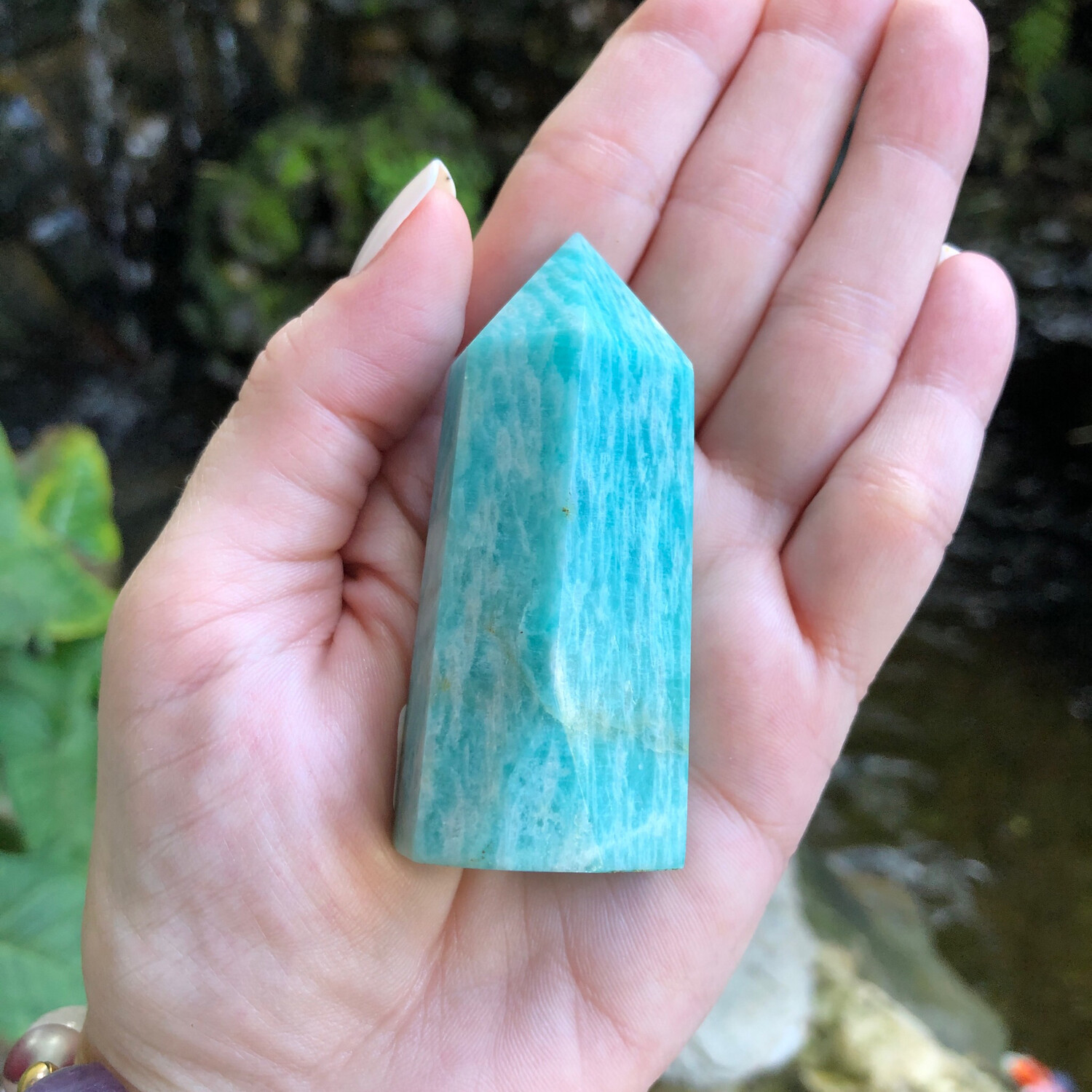 RUSSIAN AMAZONITE - TOWER - 7cm -  Hope, Self-truth, Communication