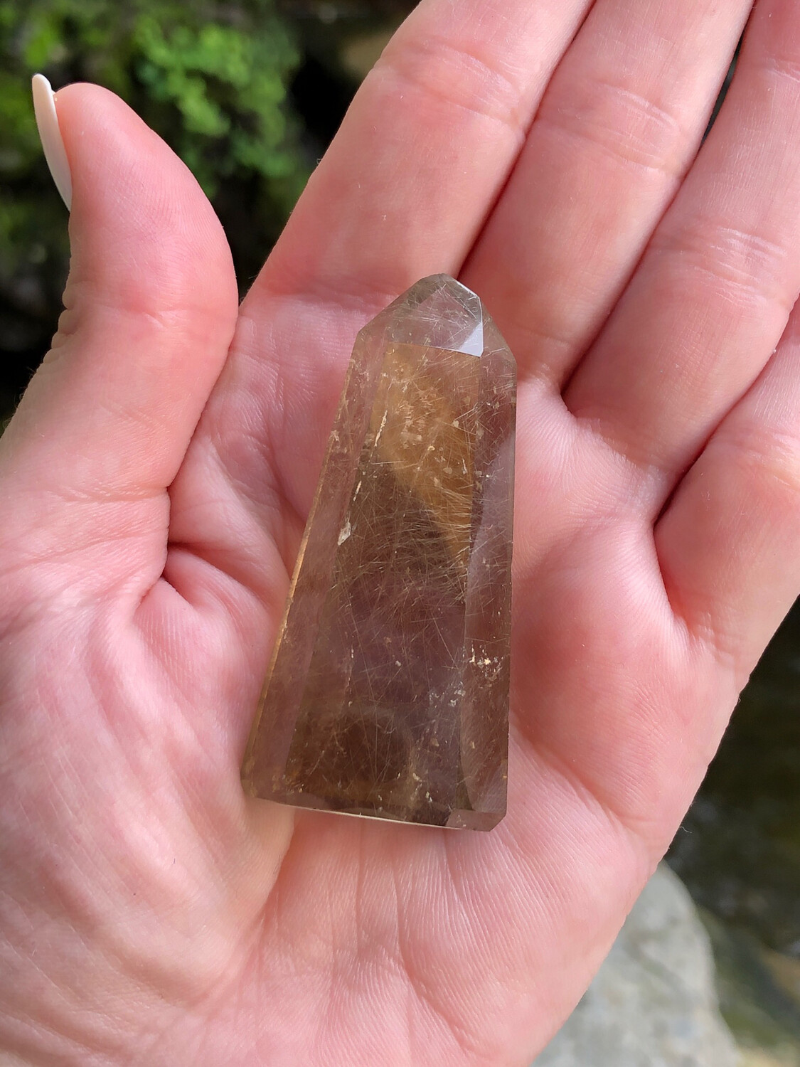 SMOKY RUTILATED QUARTZ - TOWER - 5.5cm - Manifestation, Spiritual Expansion, Protection