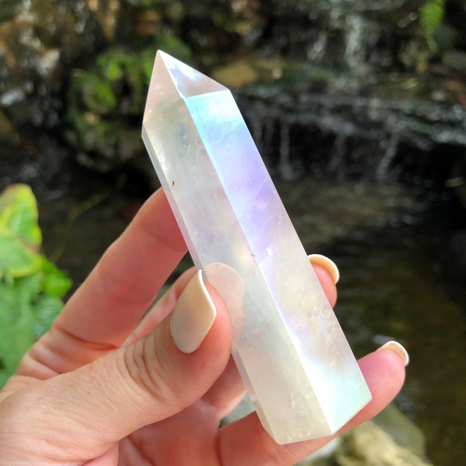 ANGEL AURA ROSE QUARTZ - TOWER -10cm - Love, Comforting, Angelic Connection