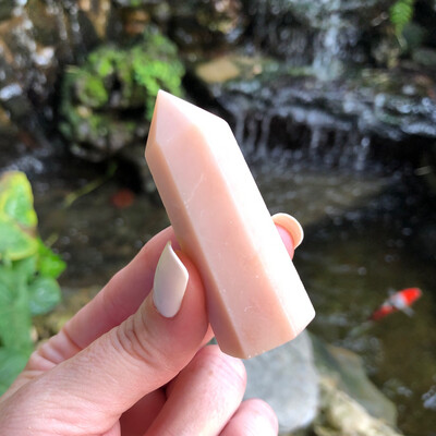 PINK OPAL - TOWER - 6cm -  Love, Peace, Hope