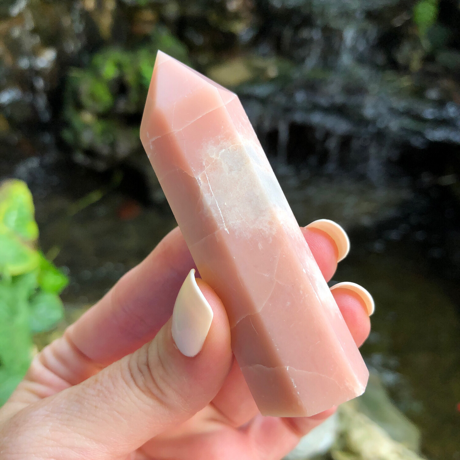 PINK OPAL - TOWER - 7.5cm - Love, Peace, Hope