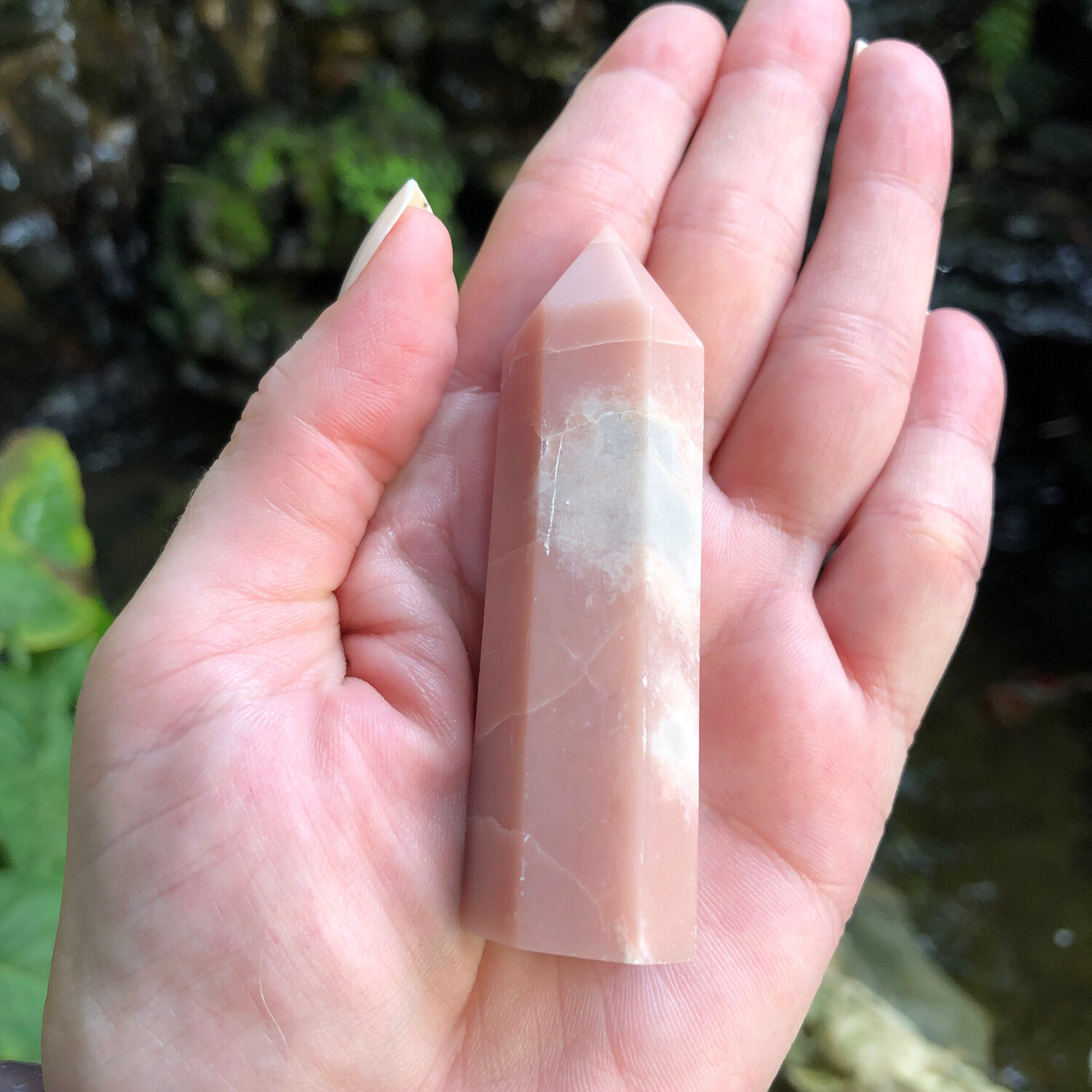 PINK OPAL - TOWER - 7.5cm - Love, Peace, Hope