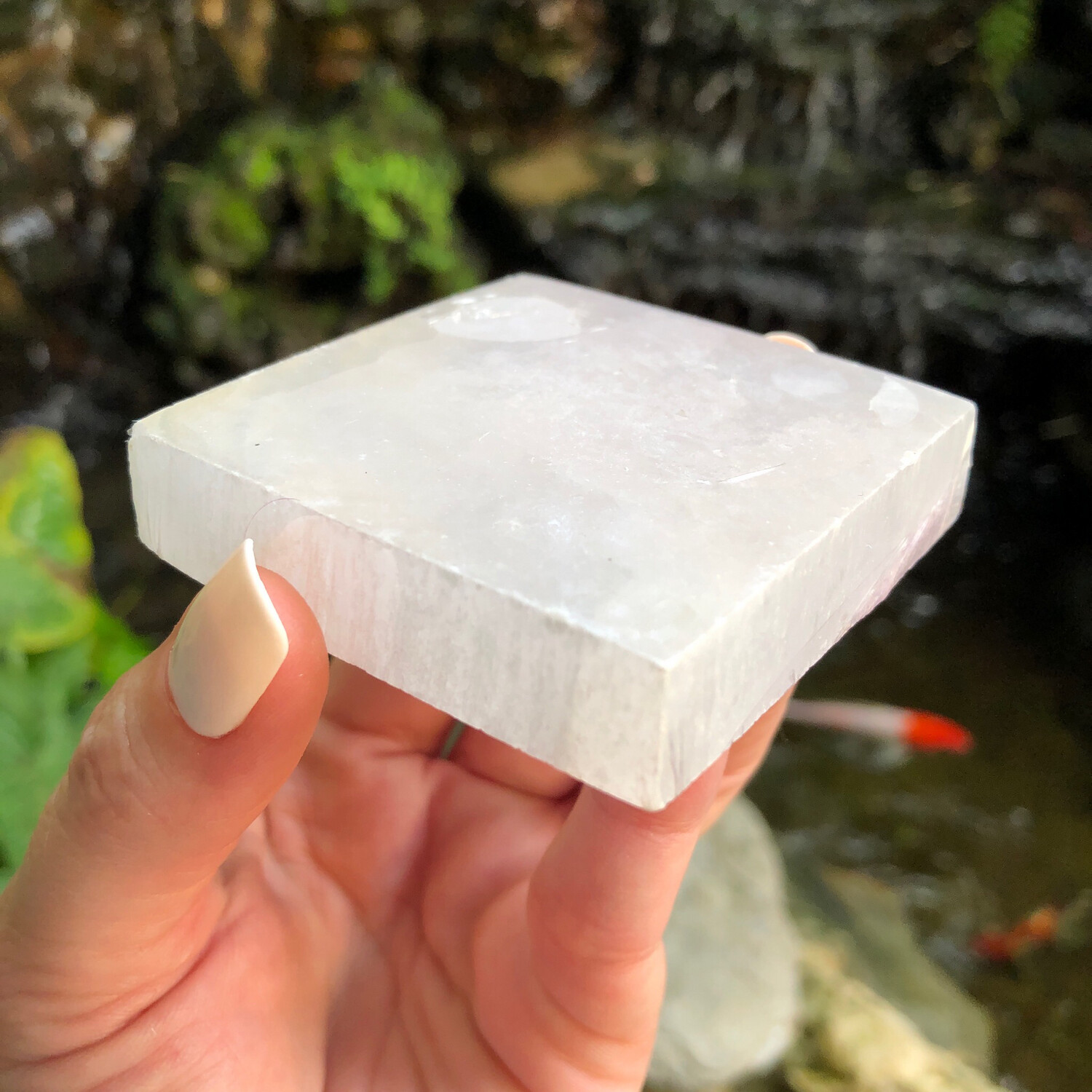 SATIN SPAR (Selenite) - Square Cleansing Plate