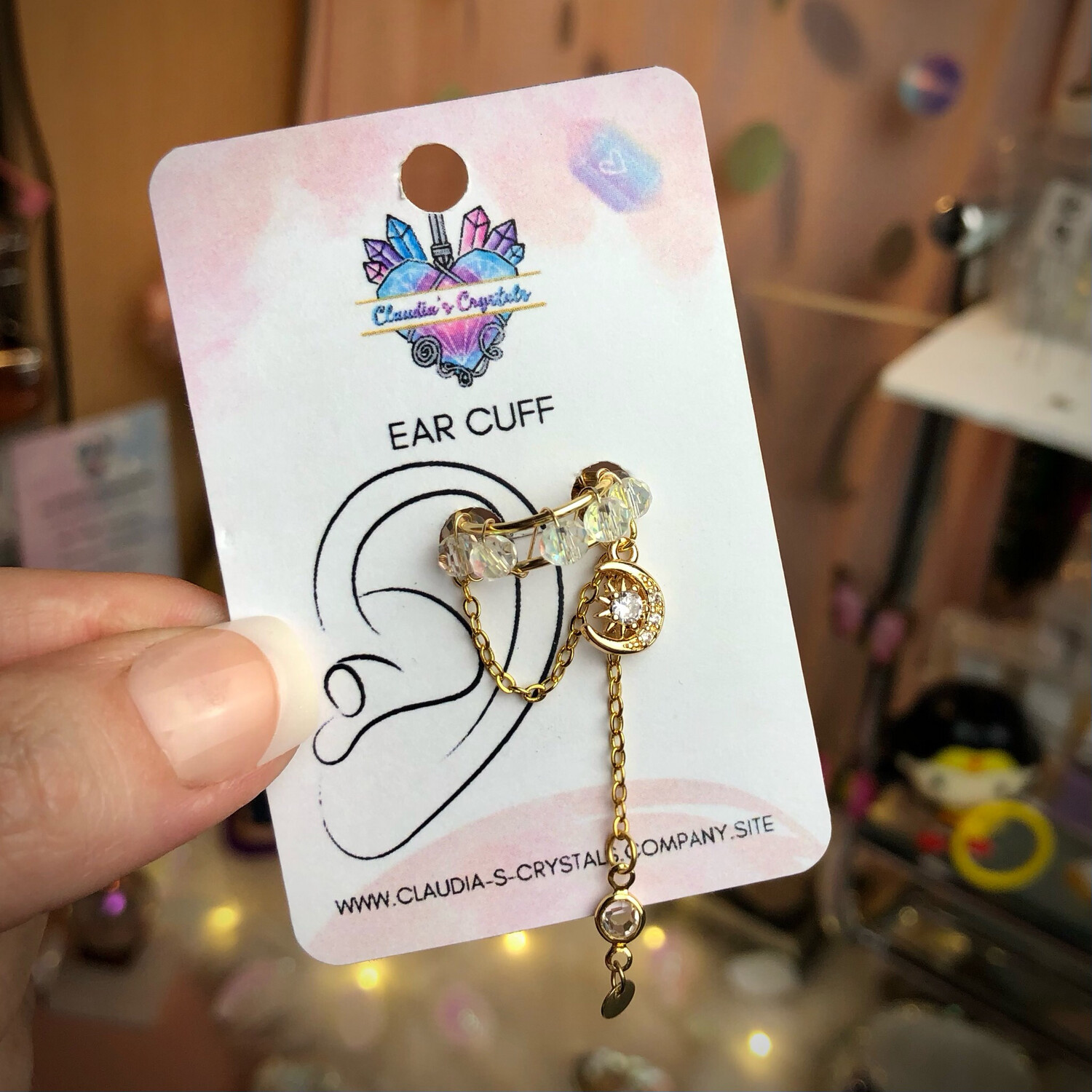 Ear Cuff - Dangle - gold plated