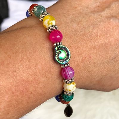 AGATE (dyed) - Gemstone Stretch Bracelet