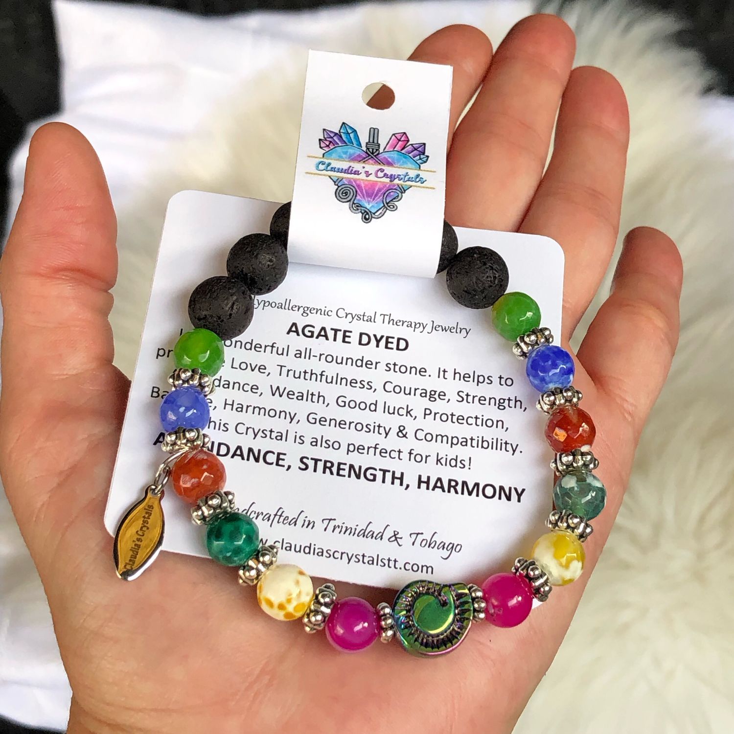 AGATE (dyed) - Gemstone Stretch Bracelet