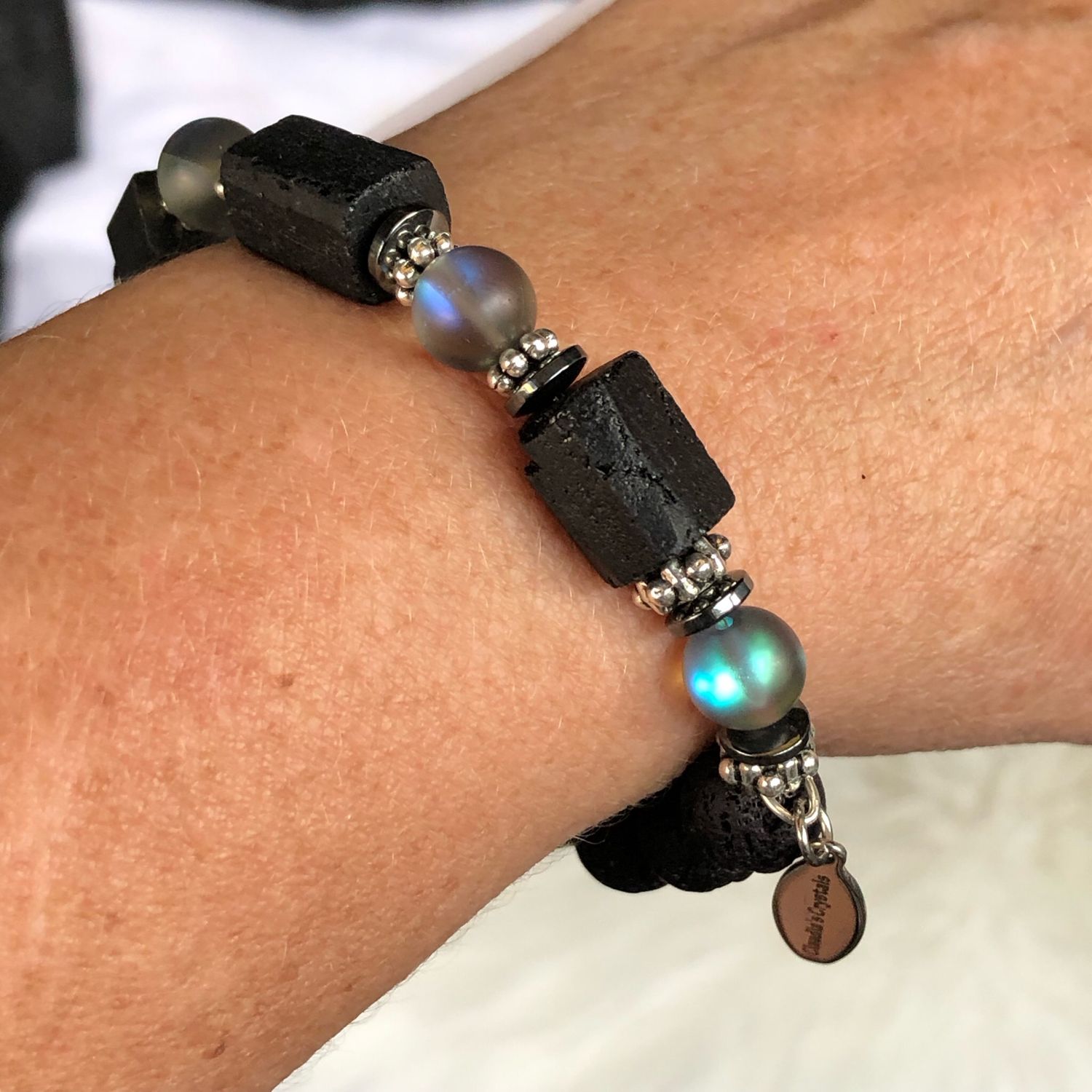 BLACK TOURMALINE - Gemstone Stretch Bracelet