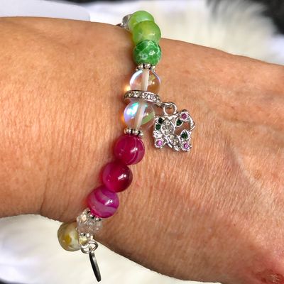 AGATE (dyed) - Gemstone Stretch Bracelet