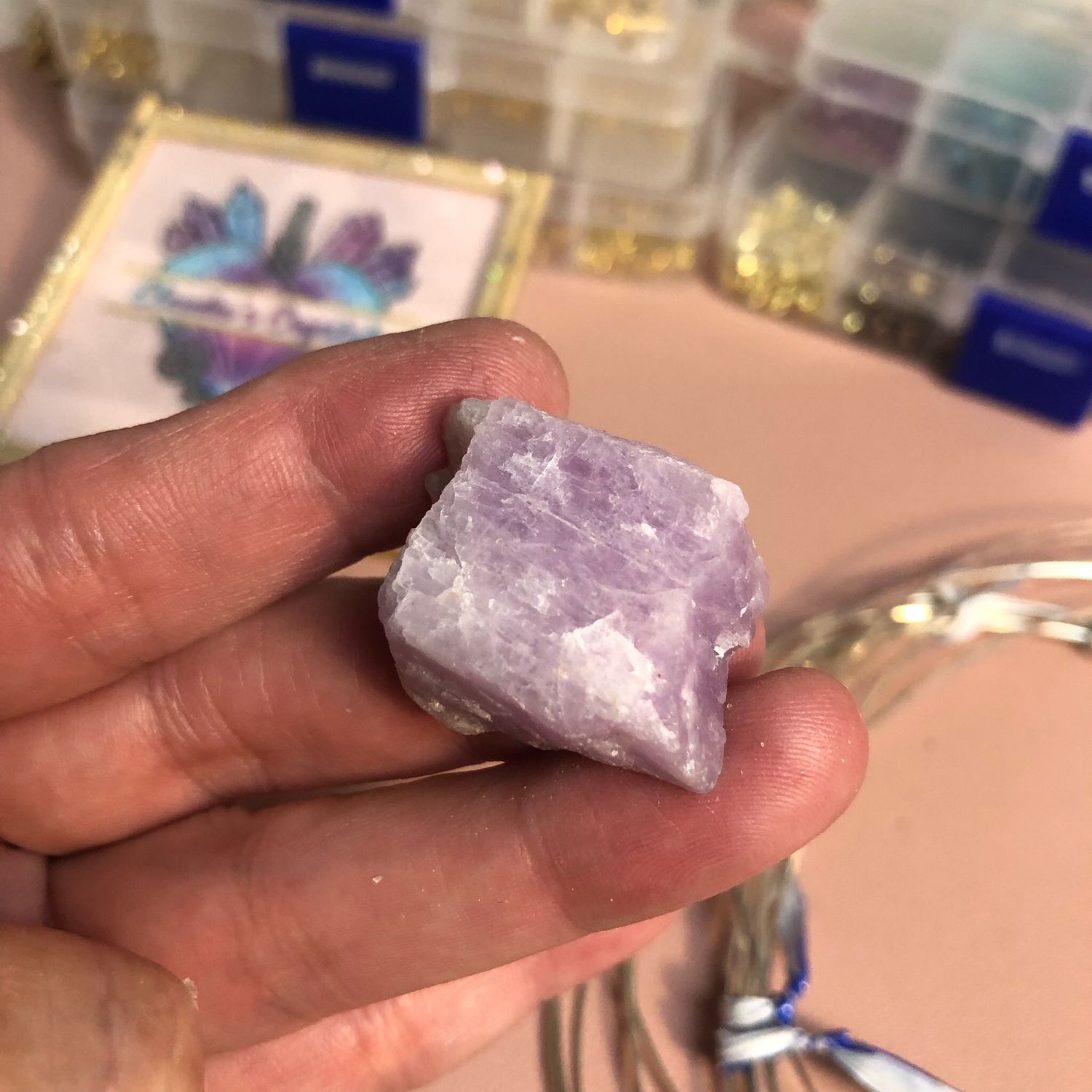 Gemstone Pendant - PINK KUNZITE