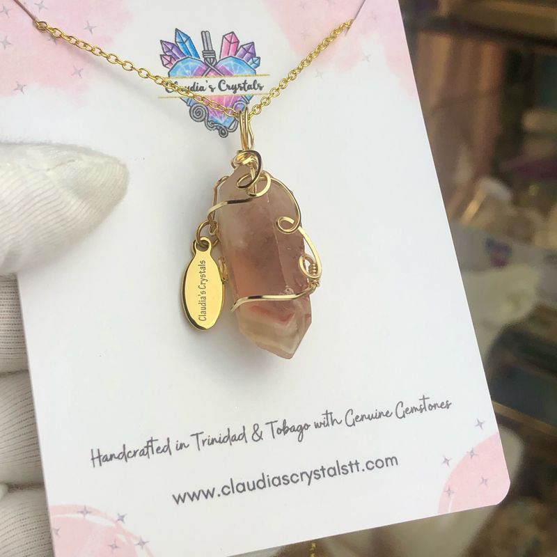 Gemstone Pendant - RED PHANTOM QUARTZ