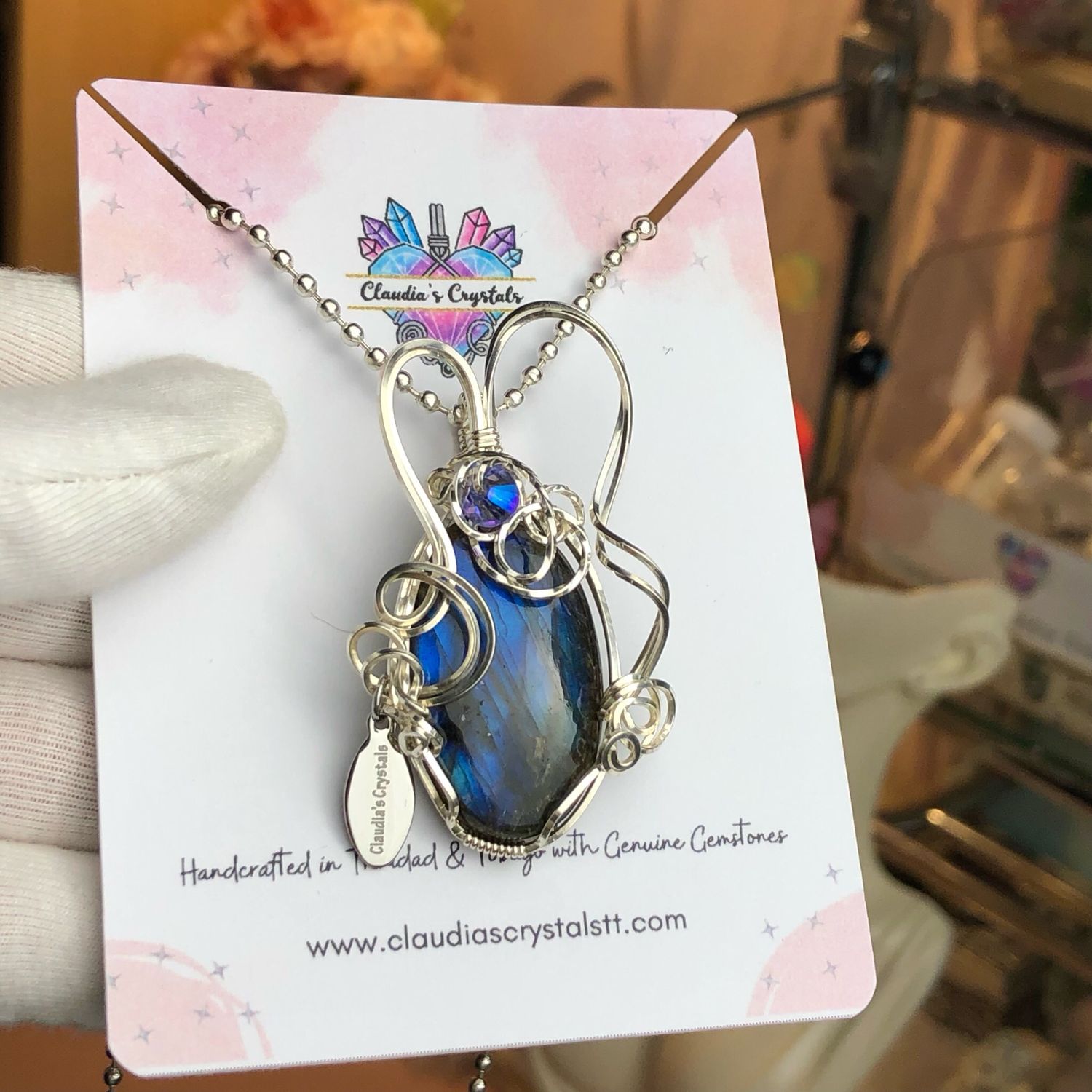 BLUE FLASH LABRADORITE (faceted) - Sterling Silver - Gemstone Crystal Therapy Pendant