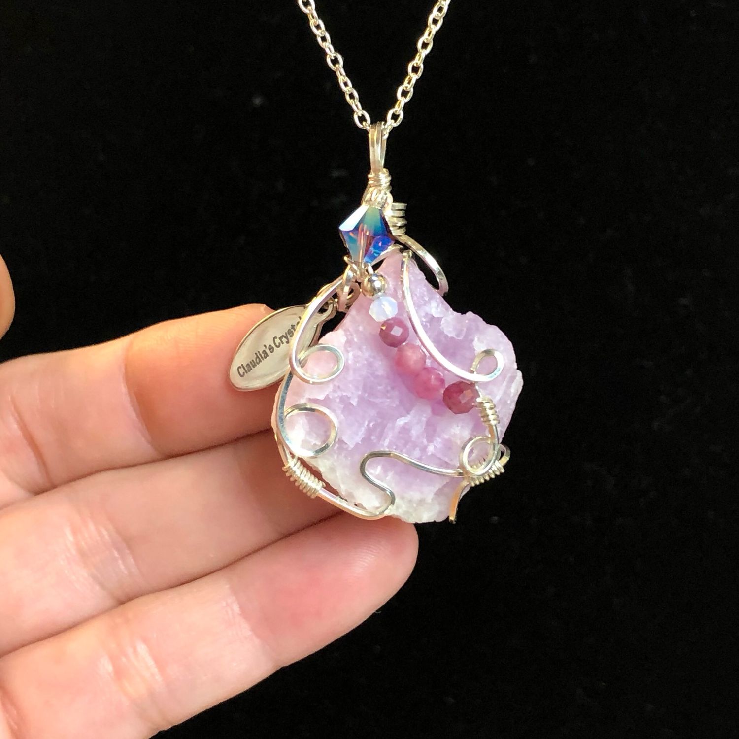 Gemstone Pendant - PINK KUNZITE